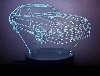 3D 1987 GLHS Shelby Charger LED Desk Light